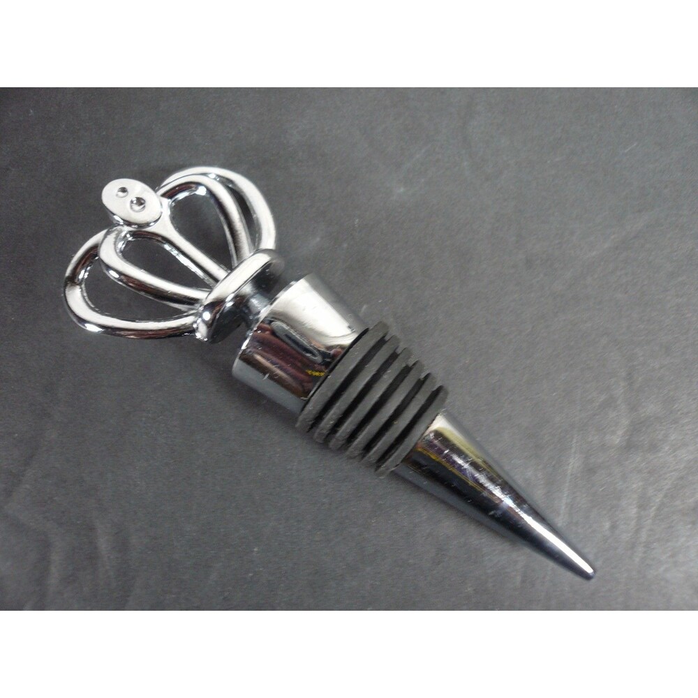 Chrome Crown Wine Bottle / Decanter Stopper